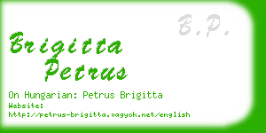 brigitta petrus business card